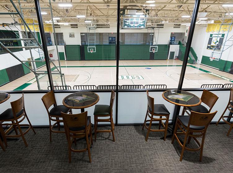 View of the court from Eagles Nest